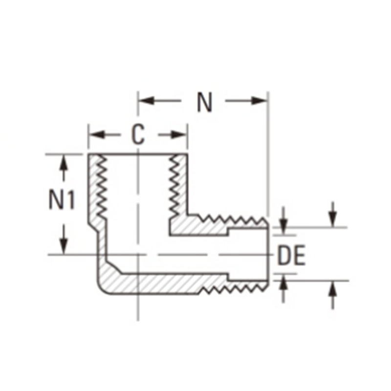 S.A.E pipe fittings 90° Street Elbow [Ref.SAE NO.130239]